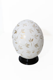 Decoupage_Ostrich_Egg_Shell_White_with_Gold_Leafs
