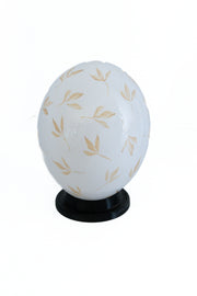 Decoupage_Ostrich_Egg_Shell_White_with_Gold_leaf