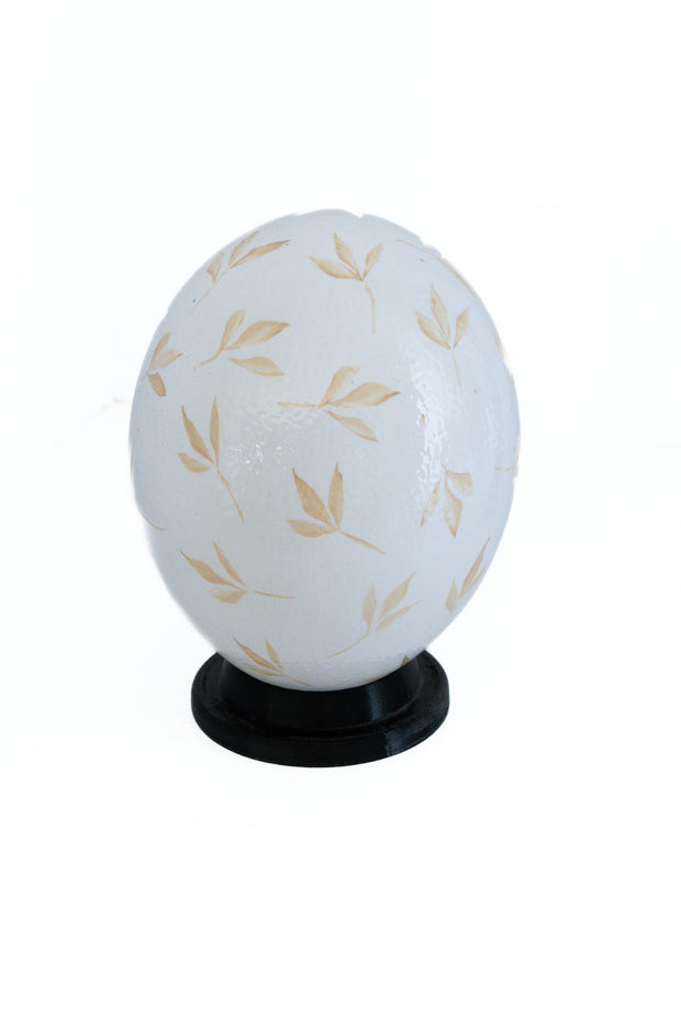 Decoupage_Ostrich_Egg_Shell_White_with_Gold_leaf