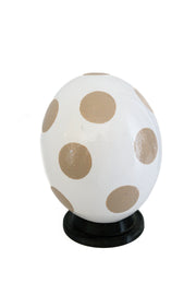 Decoupage_Ostrich_Egg_Shell_White_with_Gold_Polka dots
