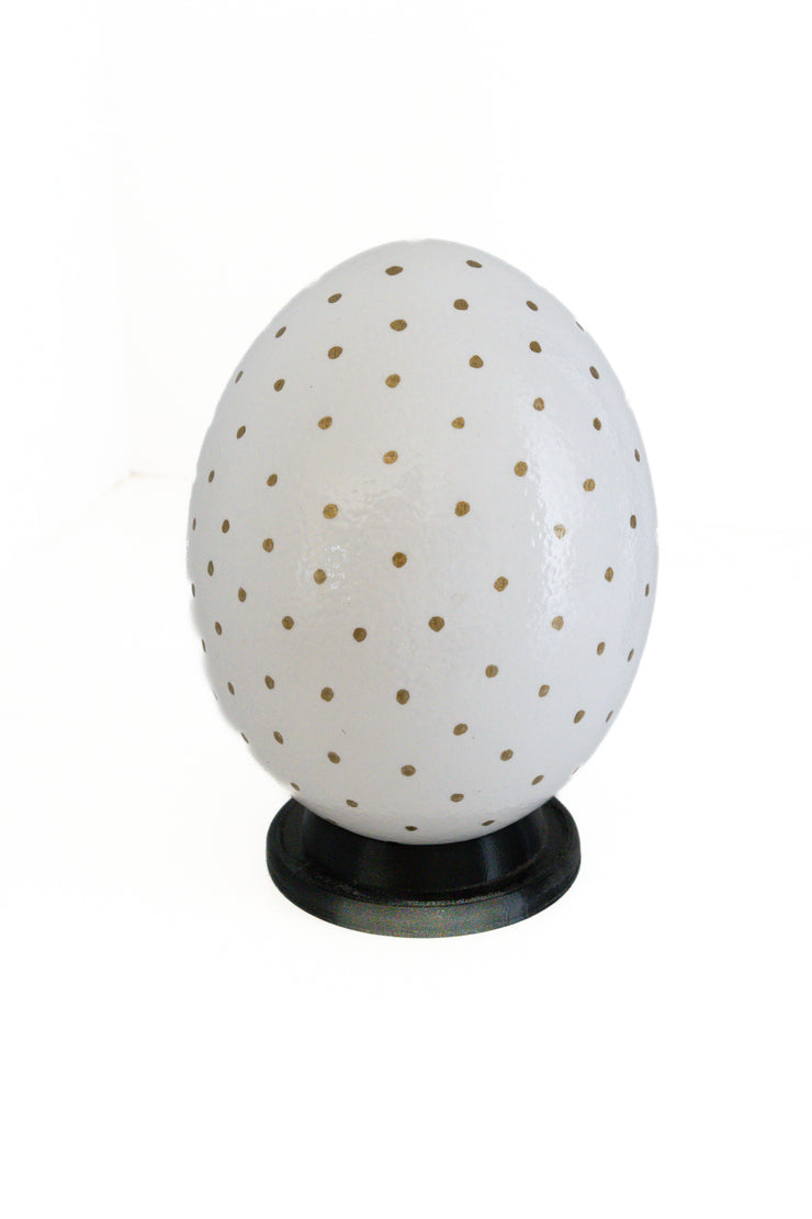Decoupage_Ostrich_Egg_Shell_White_with_small_dots