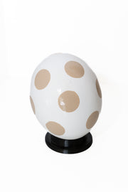 Decoupage_Ostrich_Egg_Shell_White_with_Cream Dots 
