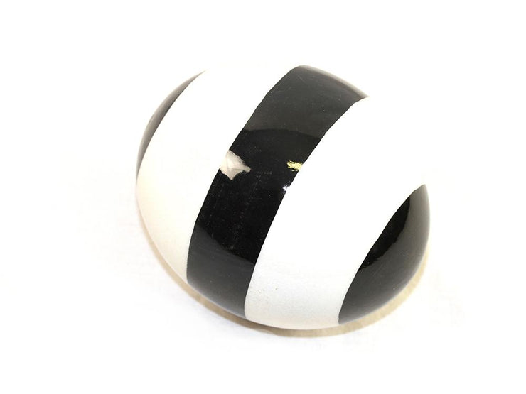 Decoupage Ostrich Egg Shell (Thick Black Stripe) - Ostrich Africa